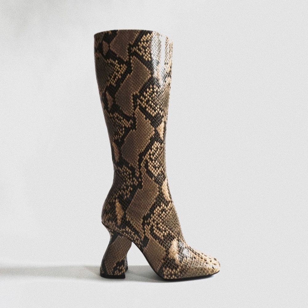 DRIES VAN NOTEN Snakeskin Boots